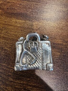 925 Sterling Silver Handbag Purse  pendant